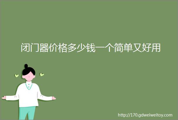 闭门器价格多少钱一个简单又好用